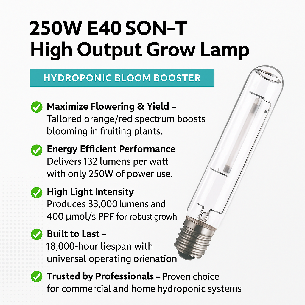 ge plant grow lights 250W SON-T Grow Lamp E40 (GE 93159881) – High Output HPS for Flowering & Hydroponics – Grow Labs International